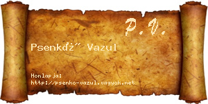 Psenkó Vazul névjegykártya