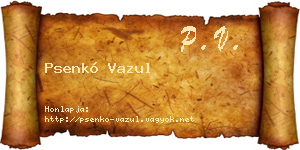 Psenkó Vazul névjegykártya